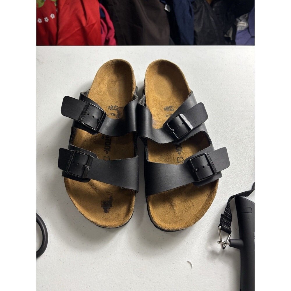 [Birkenstock Mens Arizona Birko-Flor Black Sandals Size 10 Men’s
